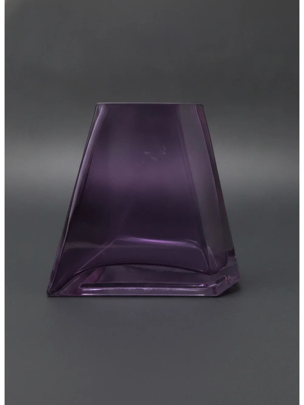 Contemporary Purple Geometric Glass Vase - Minimalist Home Decor